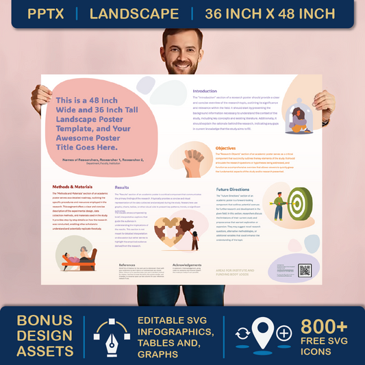 48 x 36 Landscape PowerPoint Template – Wellness 02