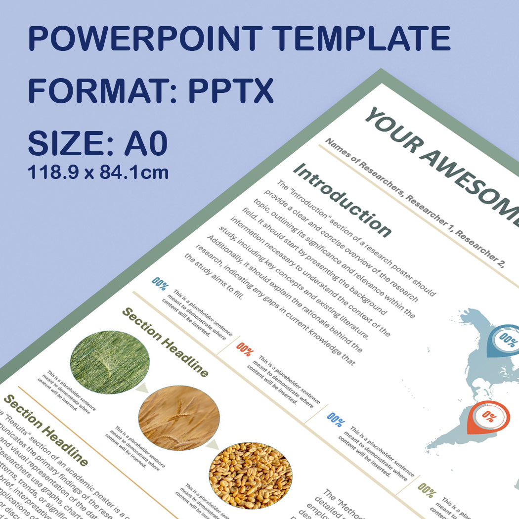 A0 Portrait PowerPoint Template – Commerce 03
