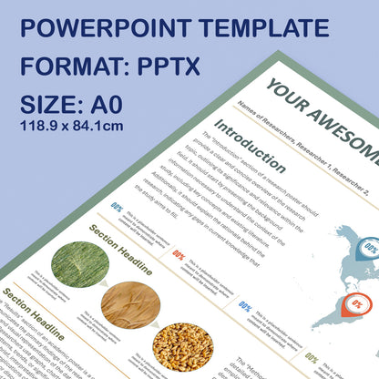 A0 Portrait PowerPoint Template – Commerce 03