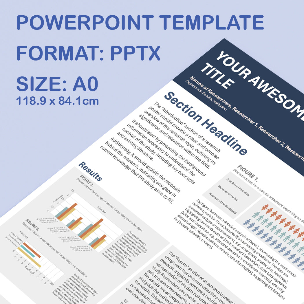 A0 Portrait PowerPoint Template – Data 01
